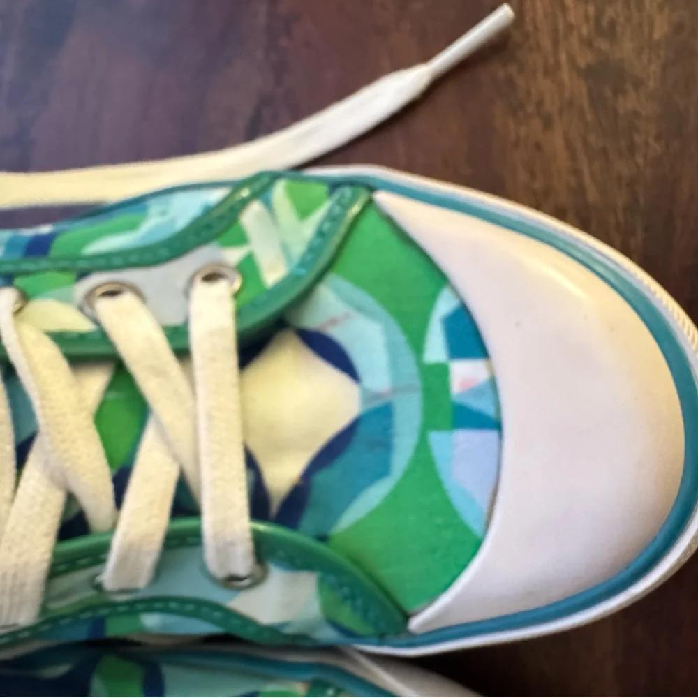 Coach  Teal and Lime Sneakers - Picture 9 of 9